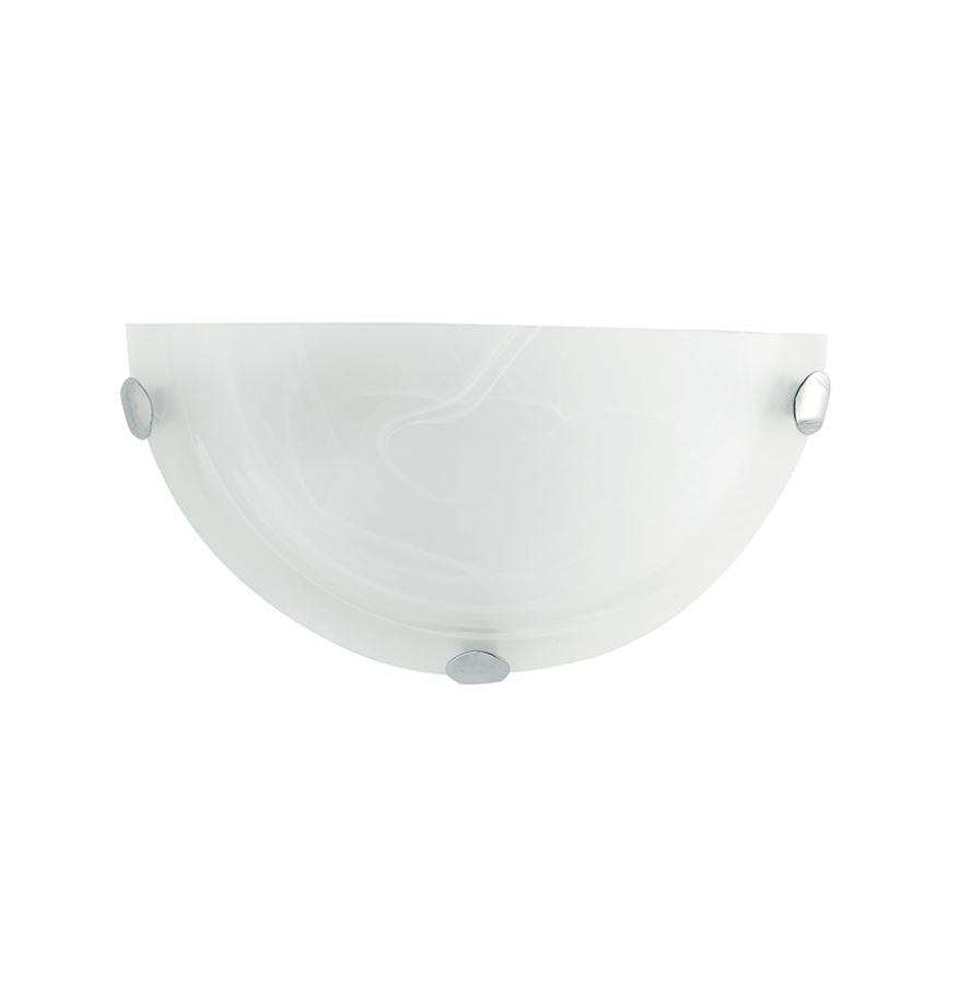 Applique LED in vetro alabastro bianco con finiture cromo CCT 12W 1760LM LUNA Applique LED in vetro alabastro bianco con finiture cromo CCT 12W 1760LM LUNA